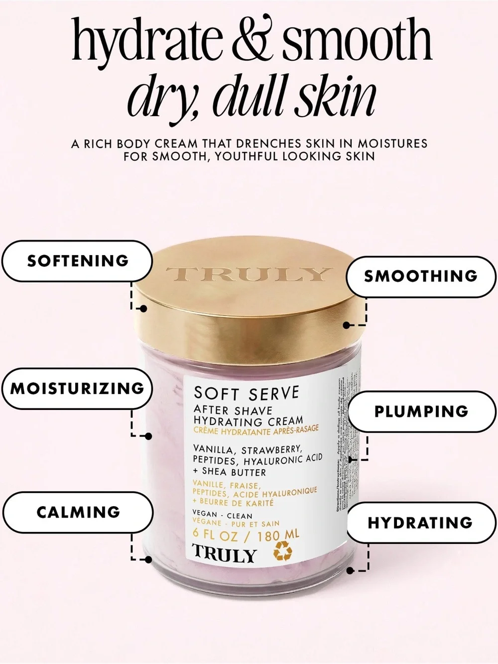Truly Soft Serve After Shave Hydrating Cream - 6fl oz